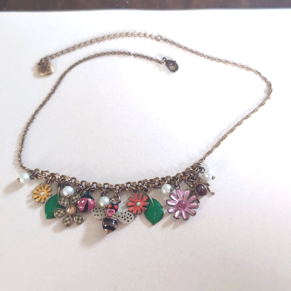 Vintage Betsy Johnson Garden Necklace